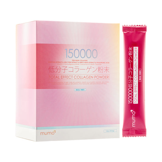 mumo®150,000mg total effect collagen powder collagen from fish maw, 3 patented ingredients 30packs | sasa global eshop