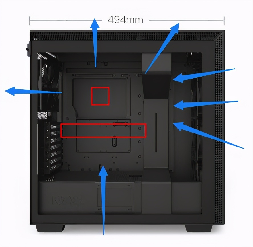 机箱风道设计图，台式机最合理的机箱风道